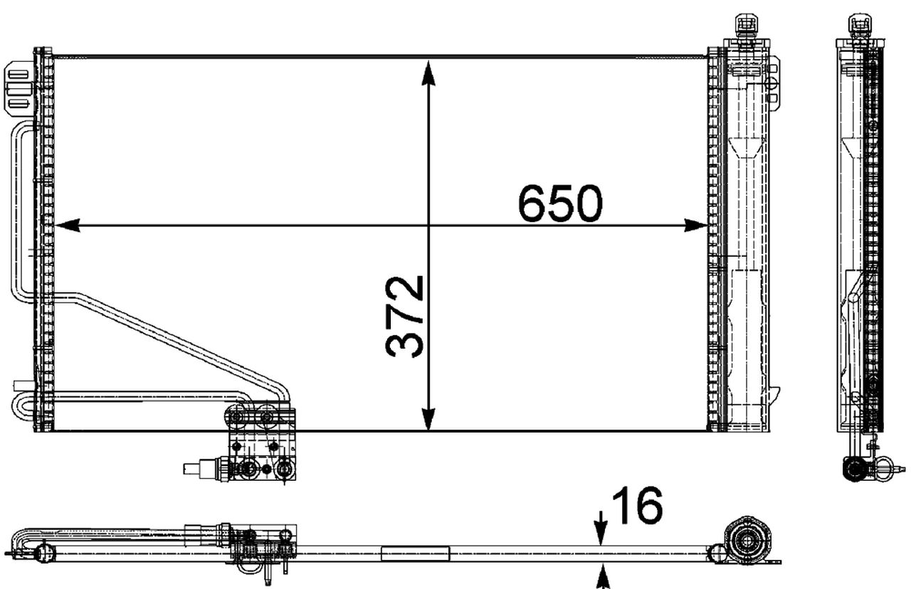 MAHLE PC Aircon condenser AC448000P