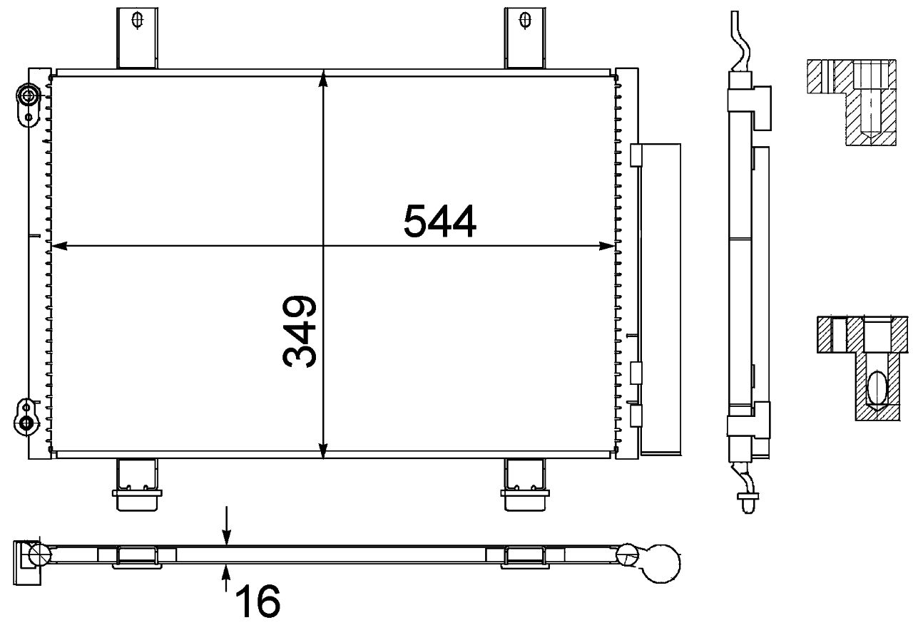 MAHLE PC Aircon condenser AC456000S