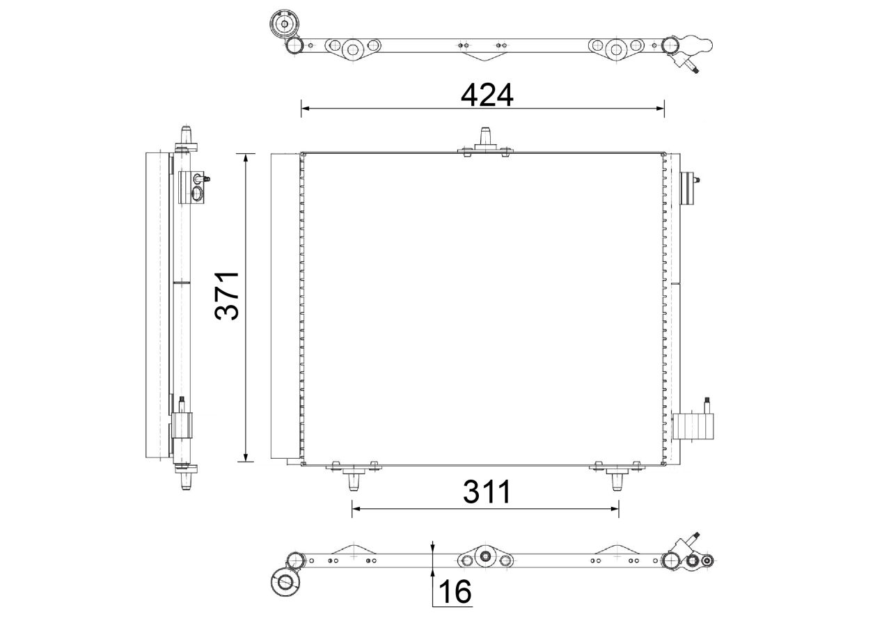 MAHLE PC Aircon condenser AC460000S