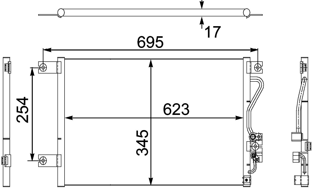 MAHLE PC Aircon condenser AC483000S