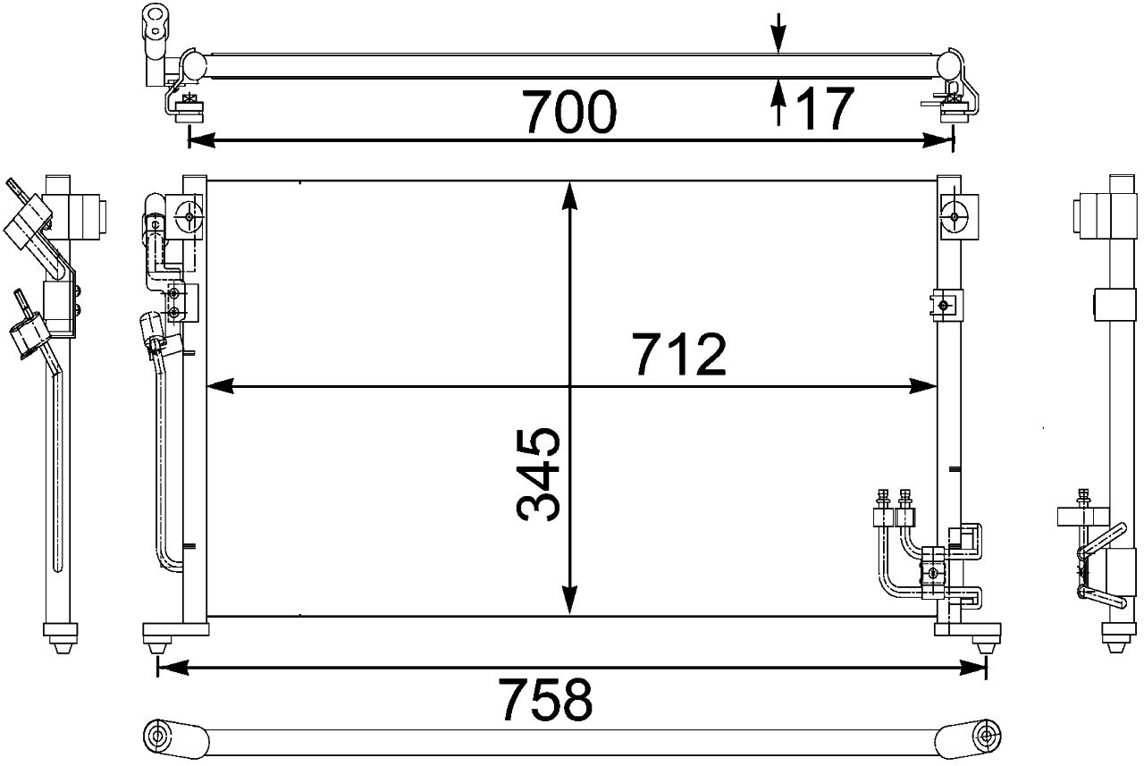 MAHLE PC Aircon condenser AC485000S