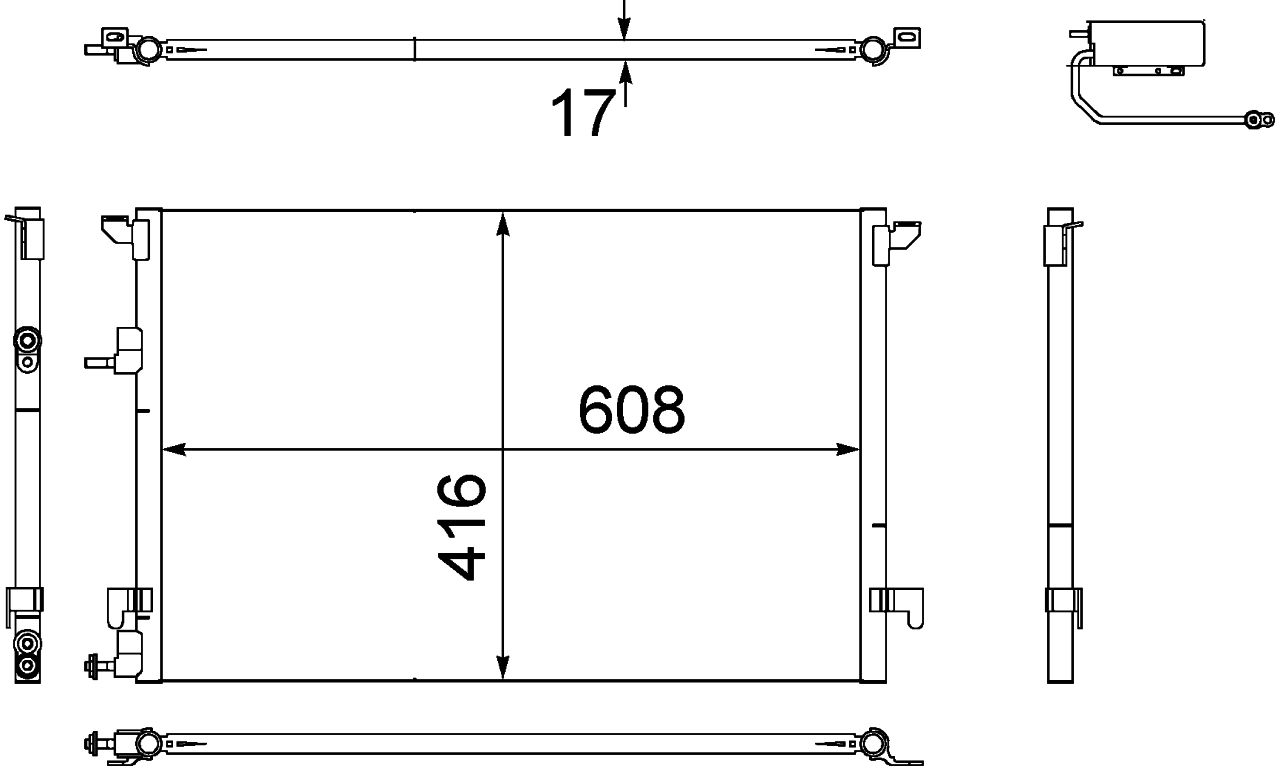 MAHLE PC Aircon condenser AC498000S