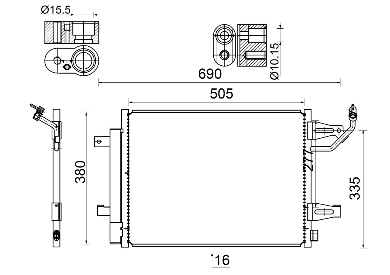 MAHLE PC Aircon condenser AC509000S