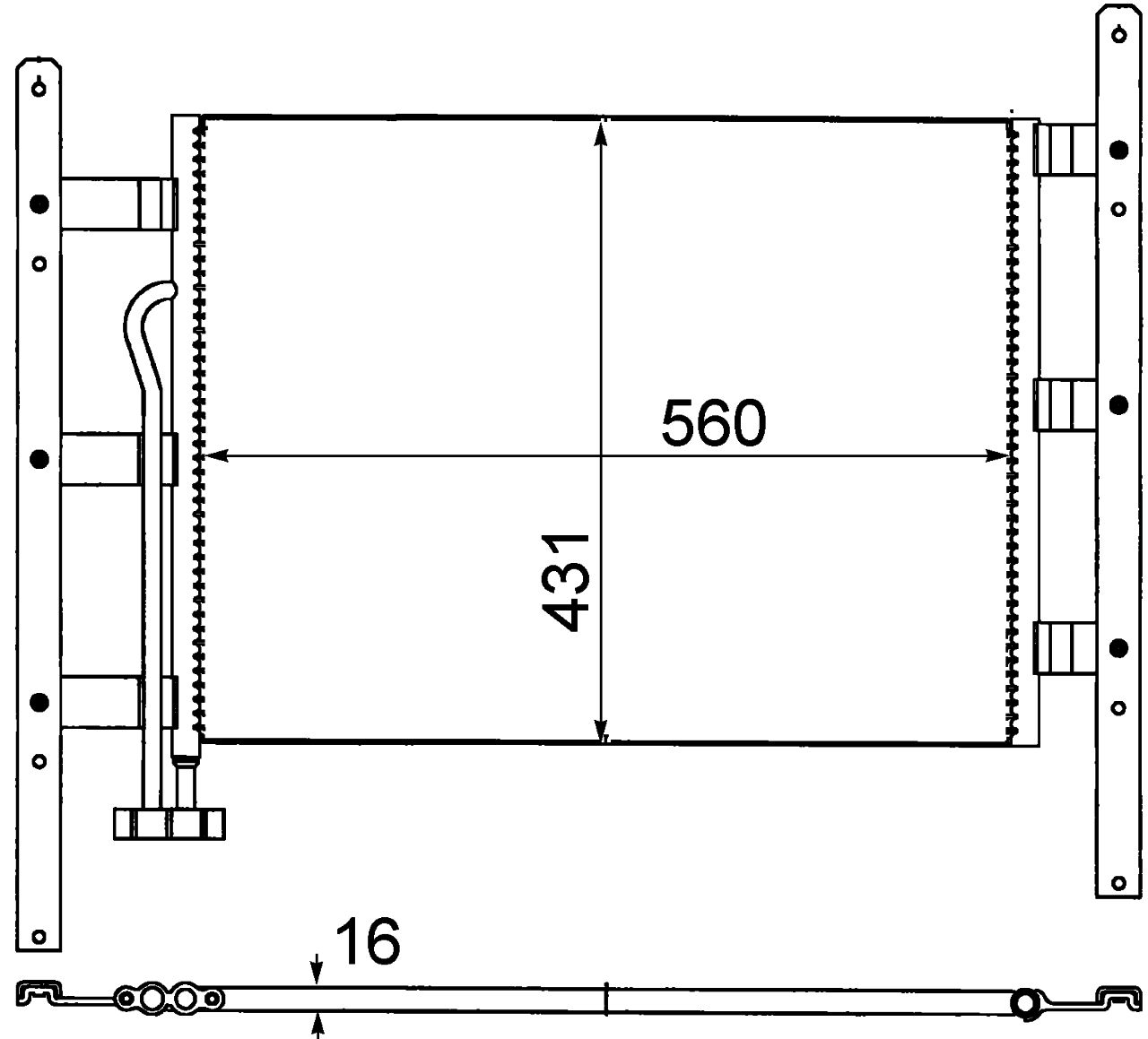 MAHLE Truck/Bus Aircon condenser AC520000S