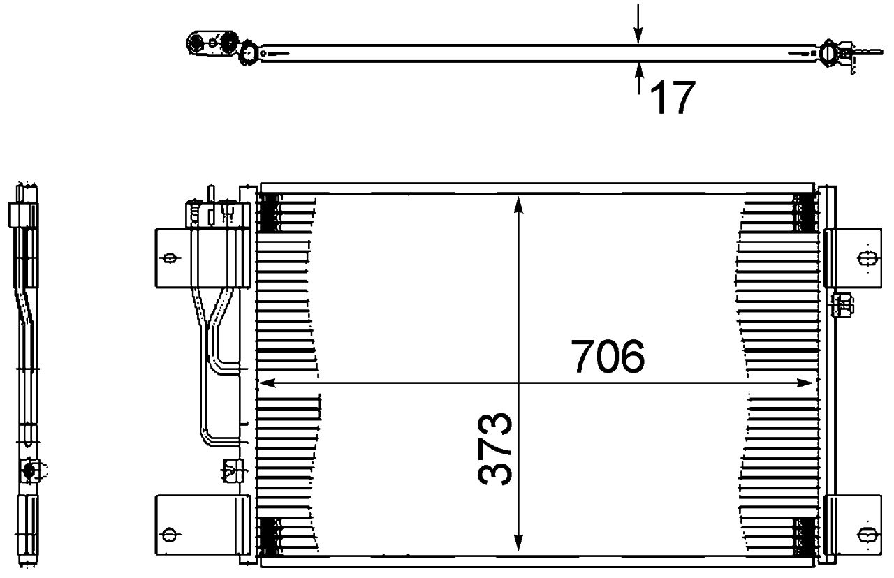 MAHLE Truck/Bus Aircon condenser AC533000S