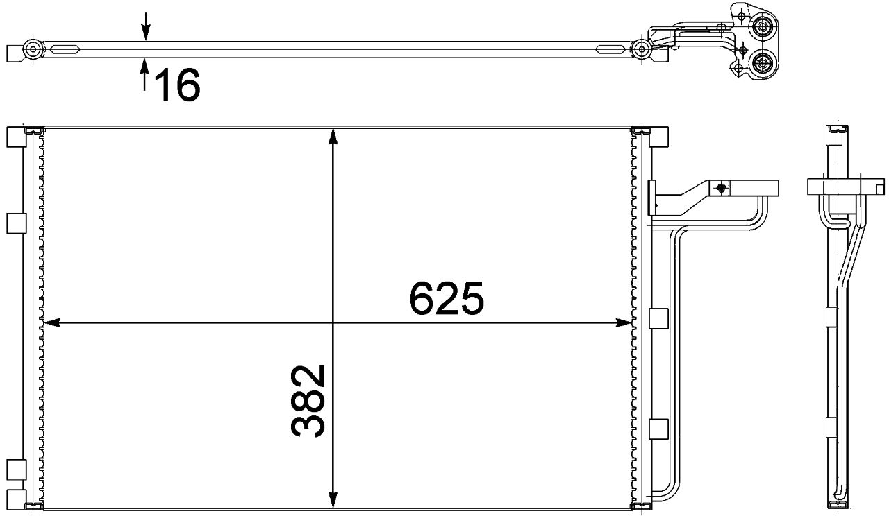 MAHLE PC Aircon condenser AC551001S