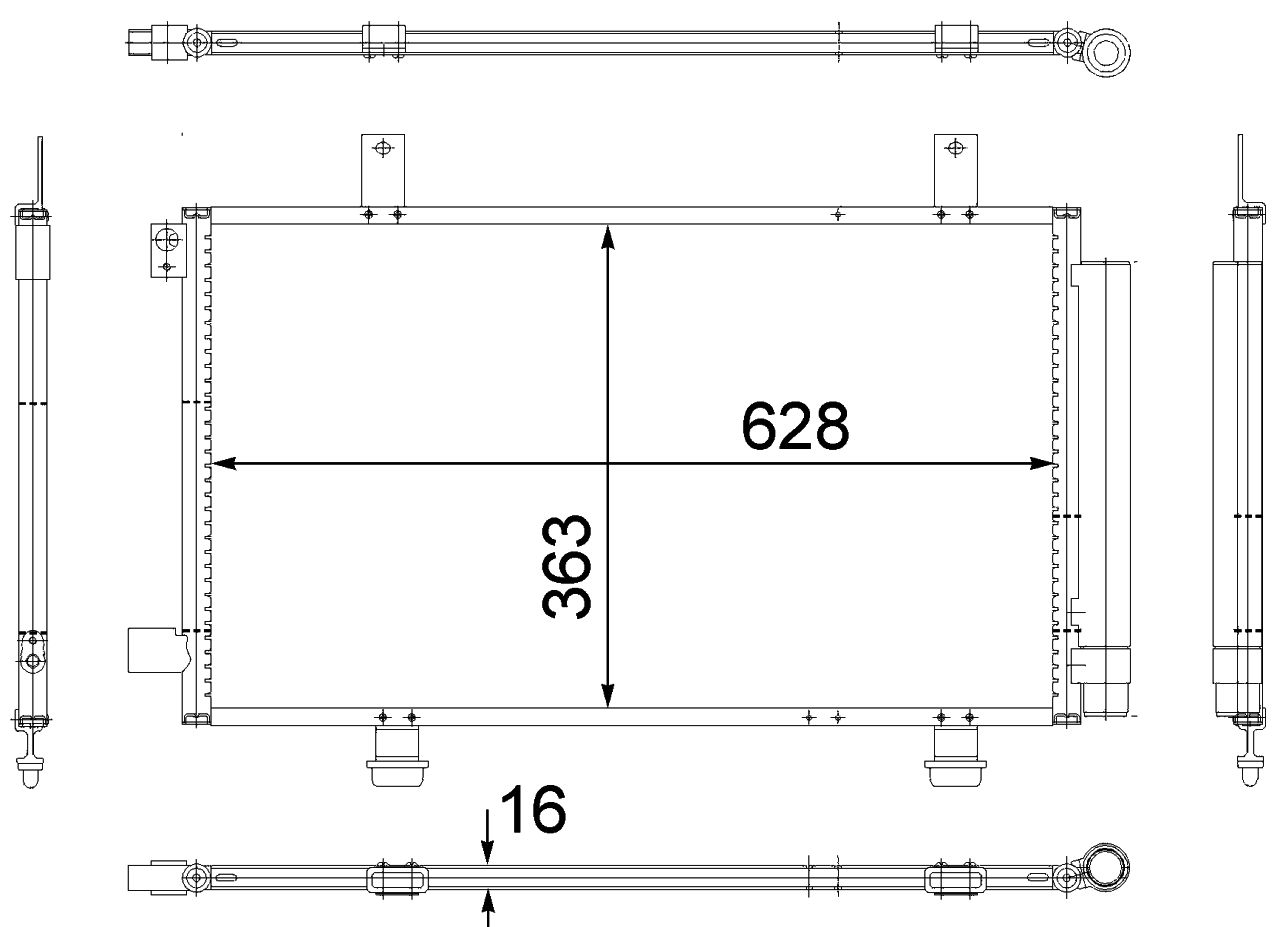 MAHLE PC Aircon condenser AC556000S