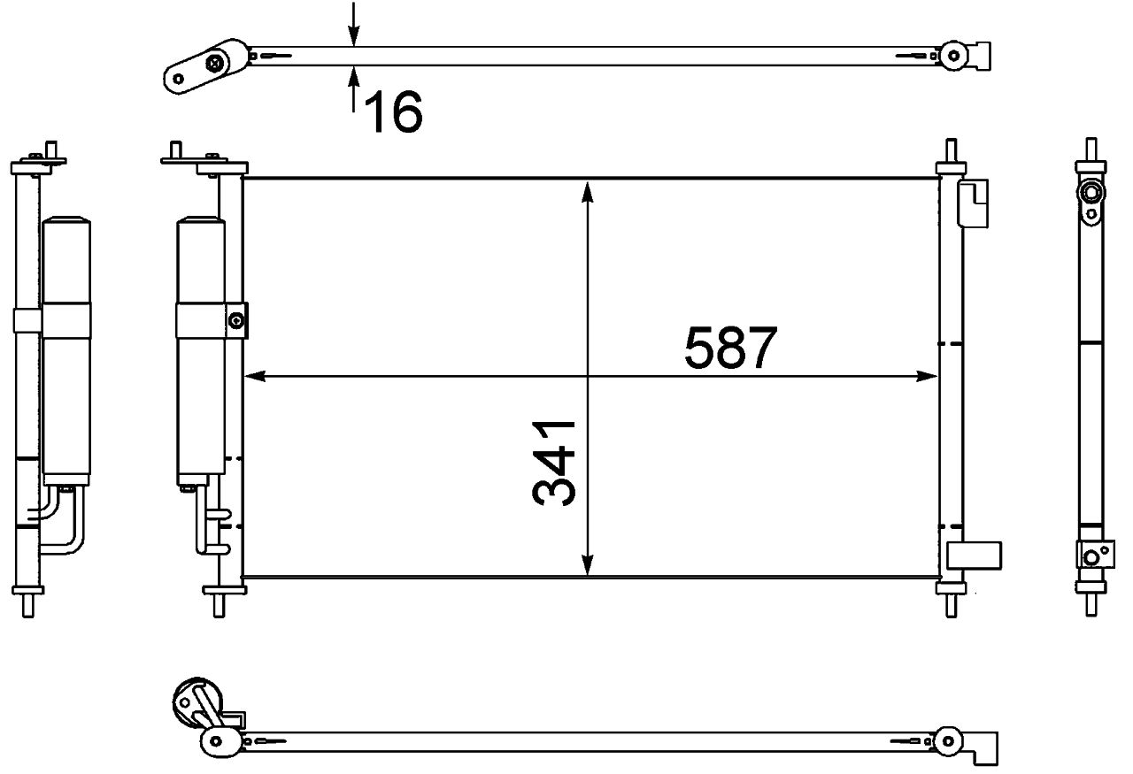 MAHLE PC Aircon condenser AC559000S