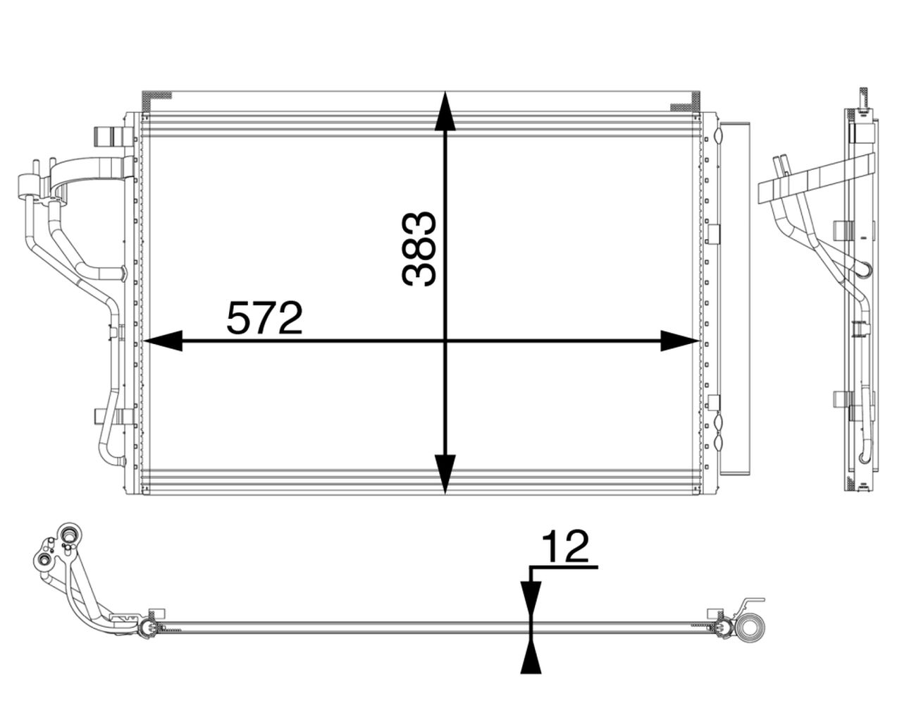 MAHLE PC Aircon condenser AC55000P