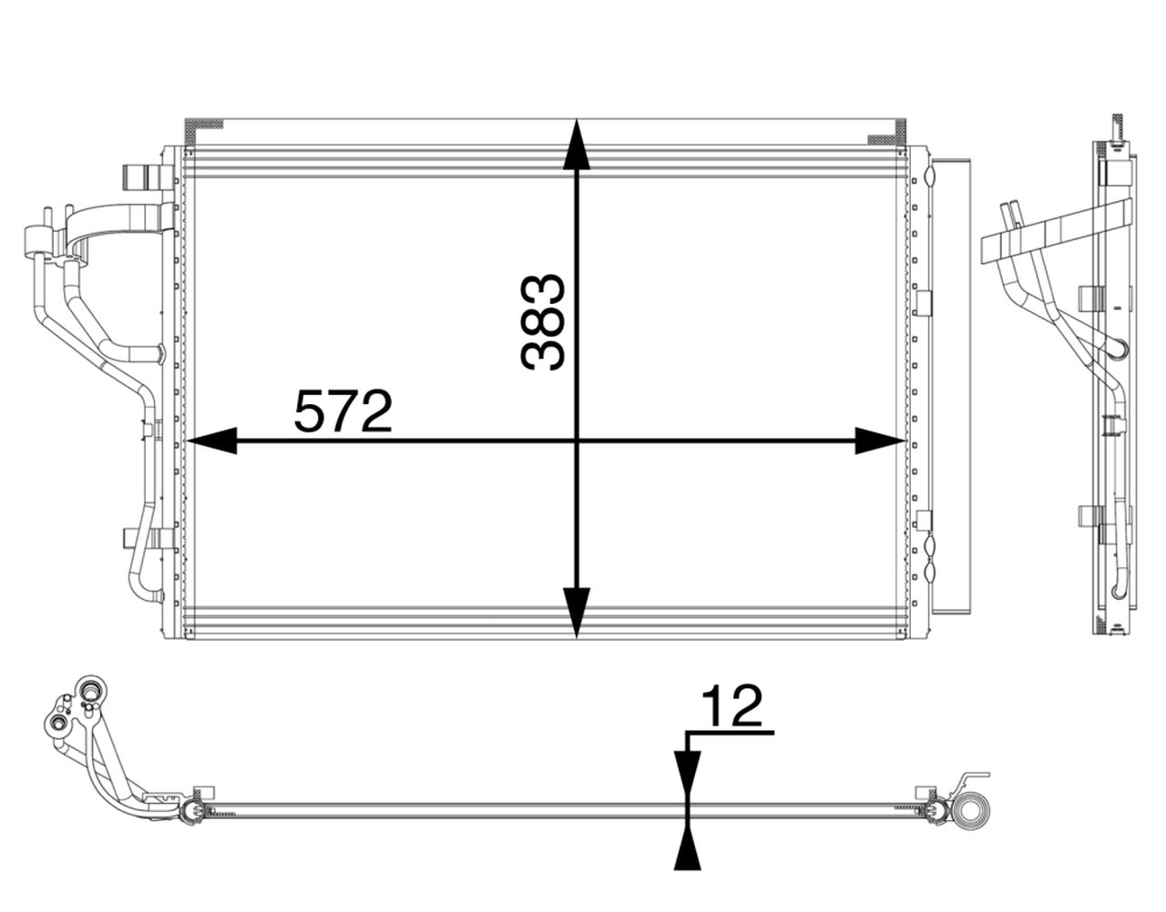 MAHLE PC Aircon condenser AC55000P