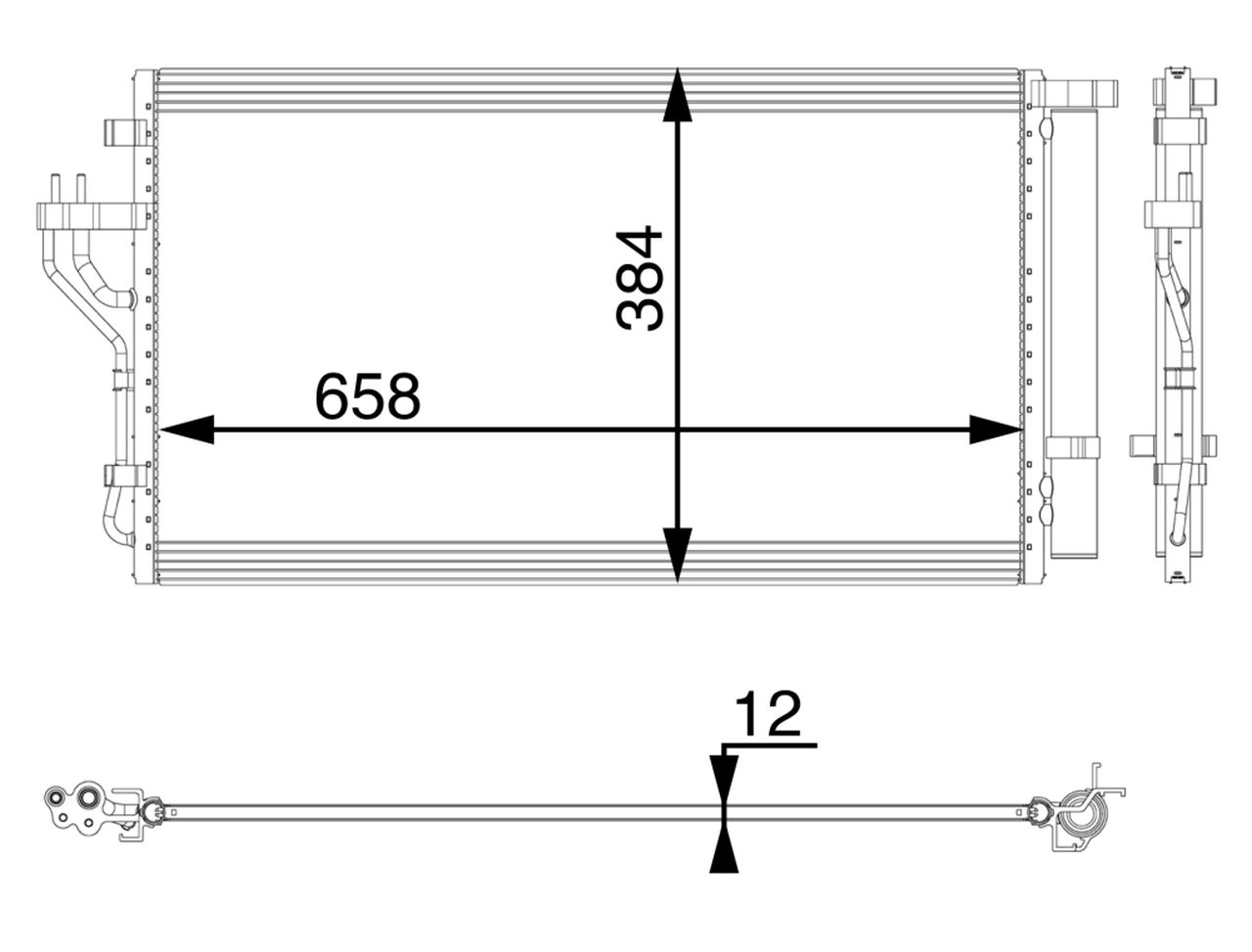 MAHLE PC Aircon condenser AC56000P