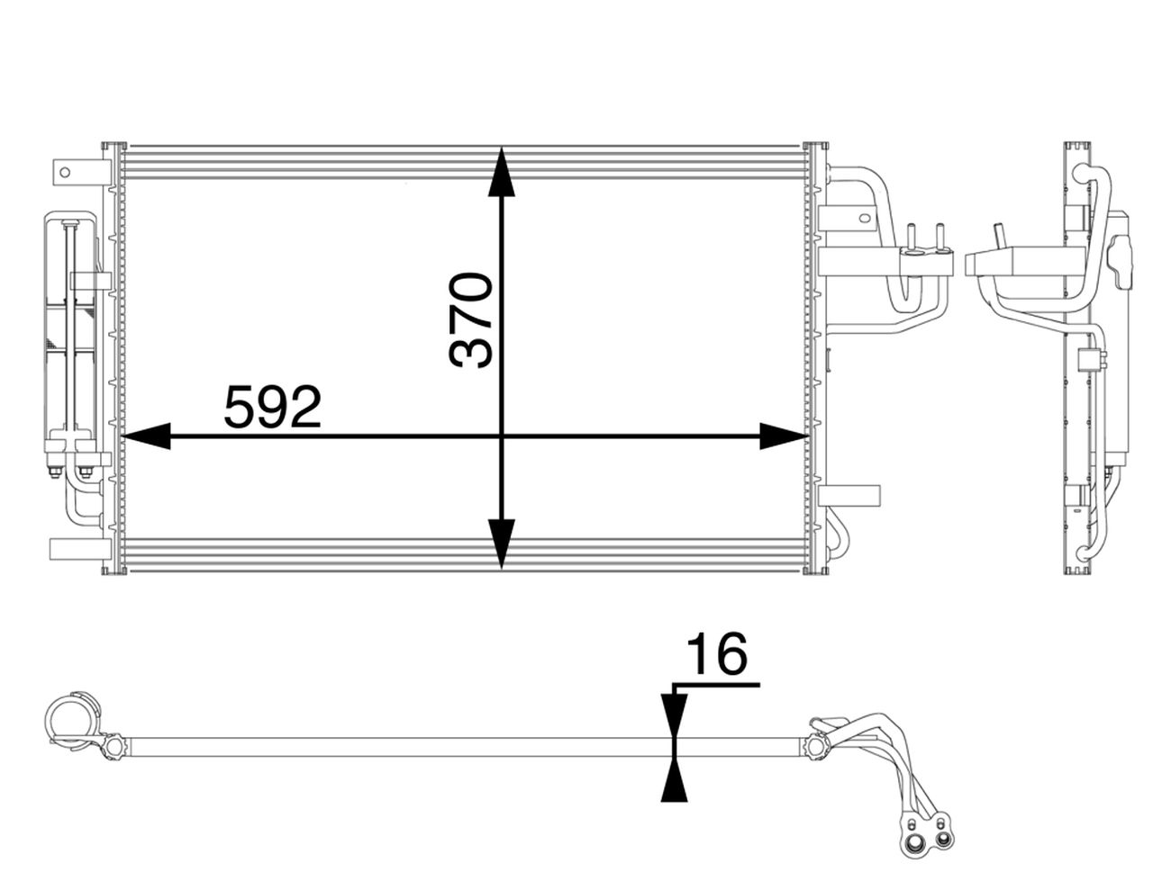 MAHLE PC Aircon condenser AC57000P