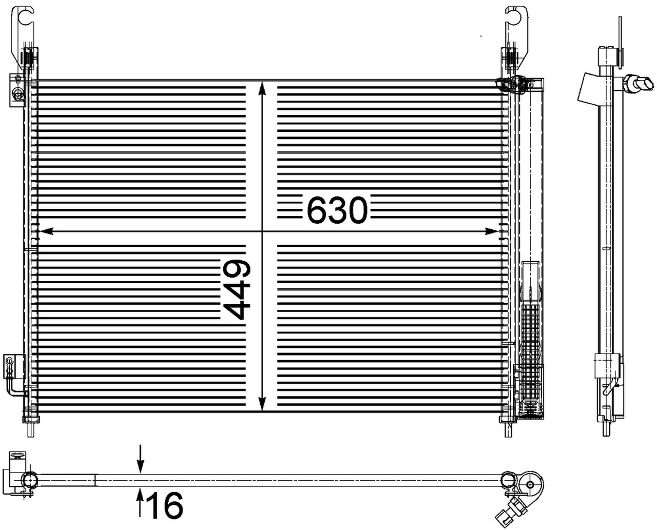 MAHLE PC Aircon condenser AC588000P
