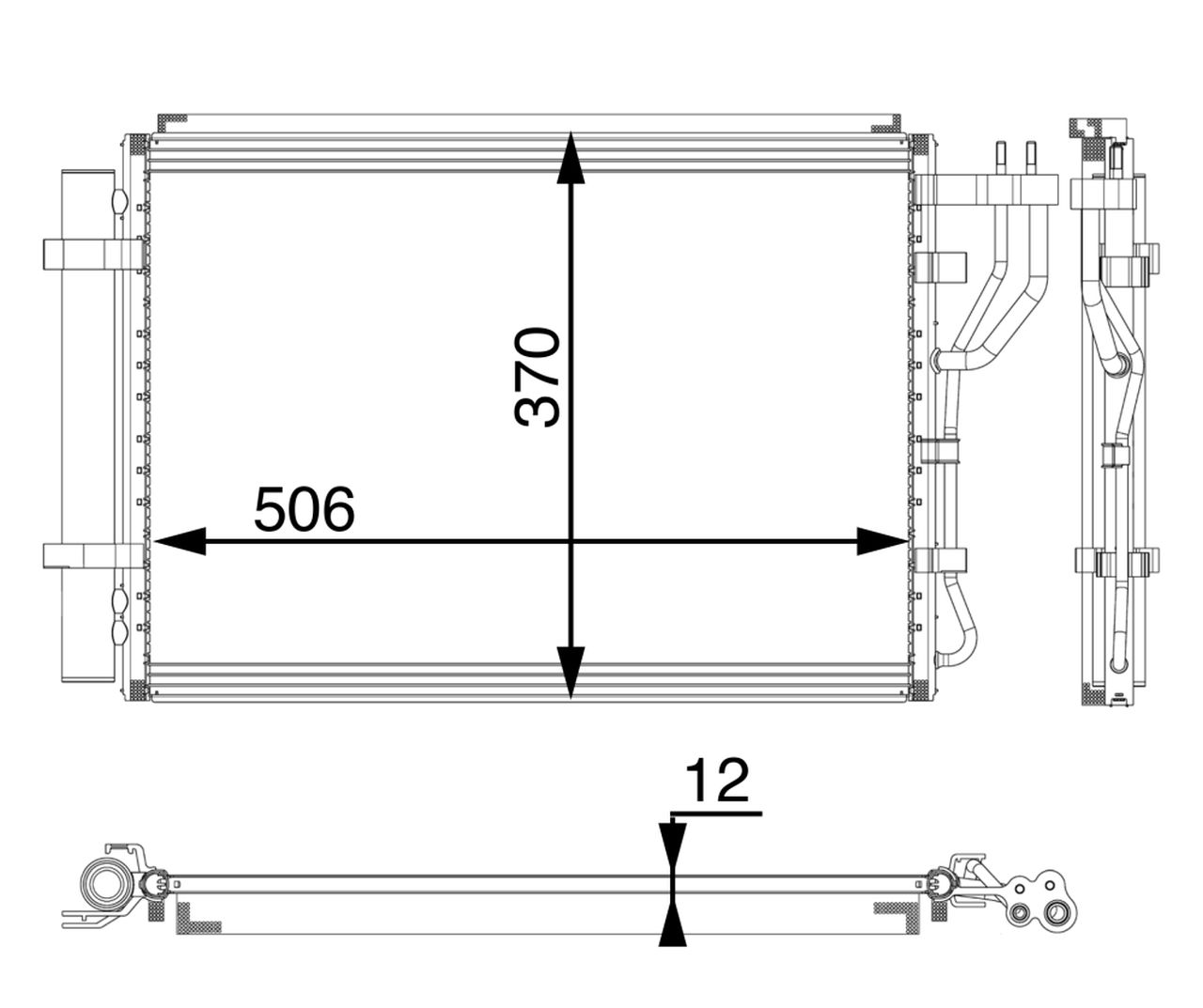 MAHLE PC Aircon condenser AC58000P