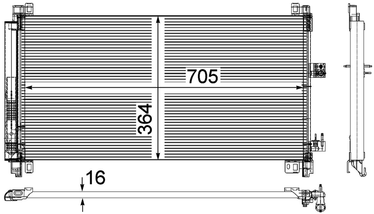 MAHLE PC Aircon condenser AC597000P