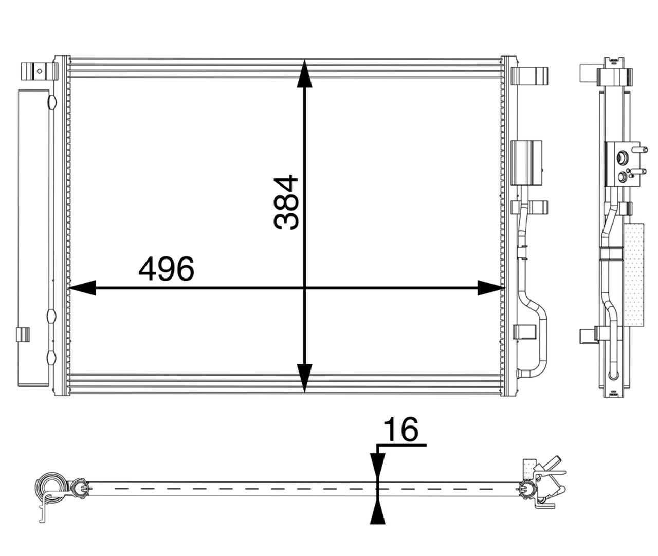 MAHLE PC Aircon condenser AC61000P
