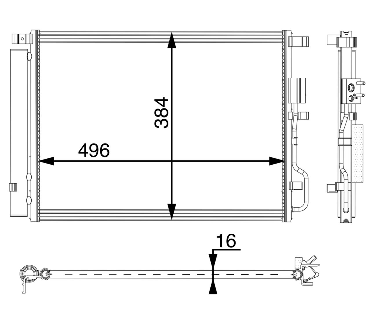 MAHLE PC Aircon condenser AC62000P