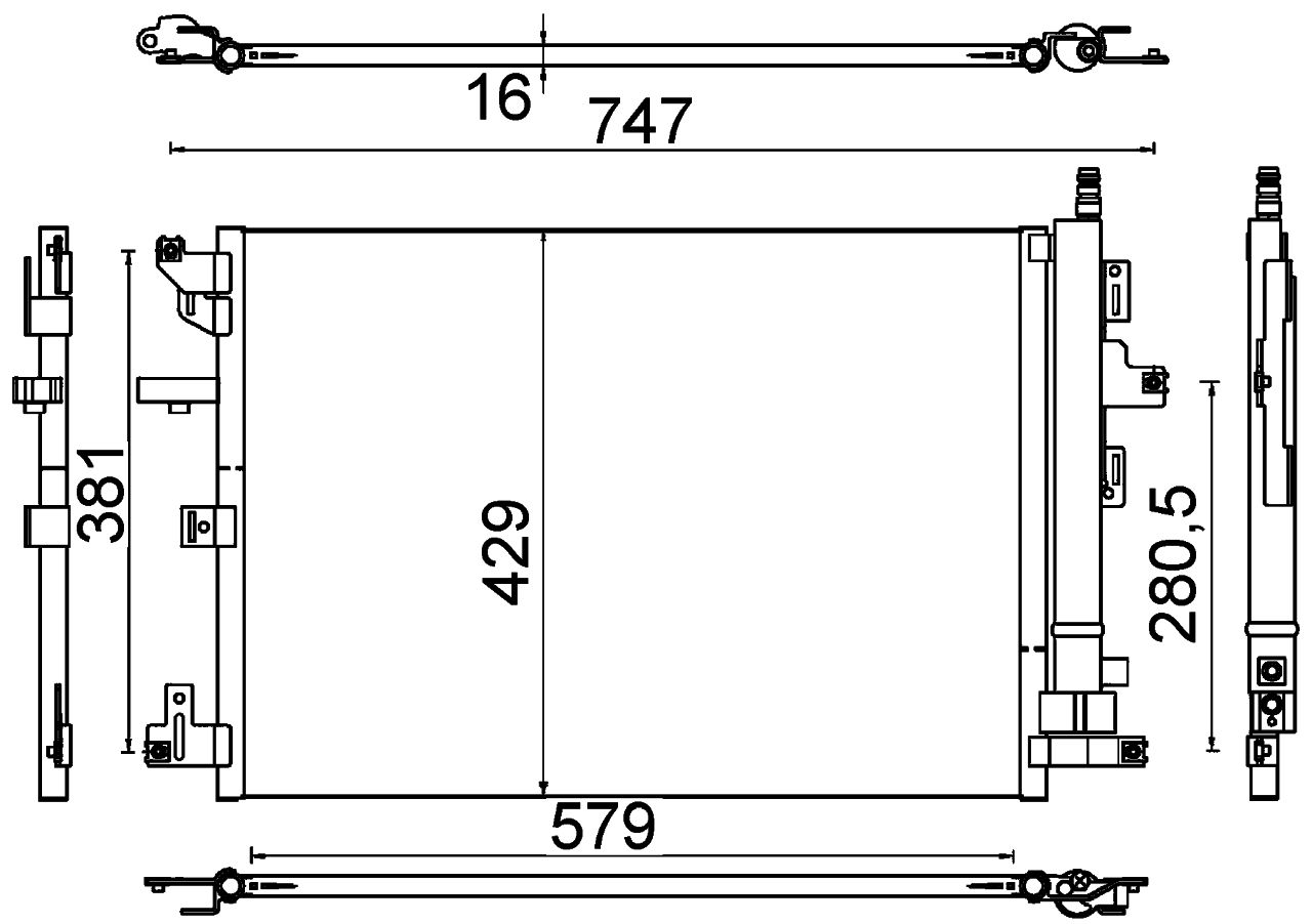 MAHLE PC Aircon condenser AC635000S