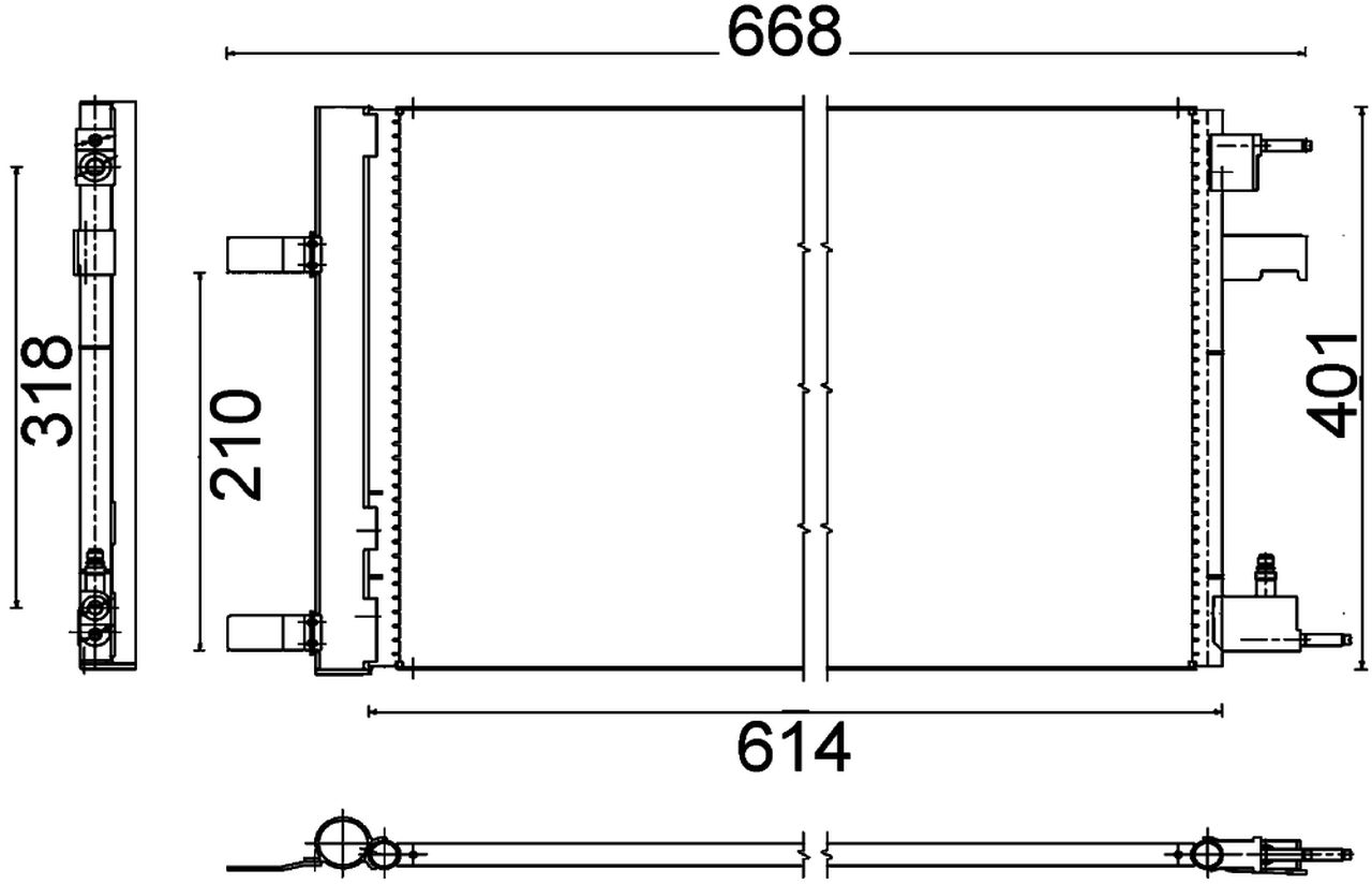 MAHLE PC Aircon condenser AC637000P