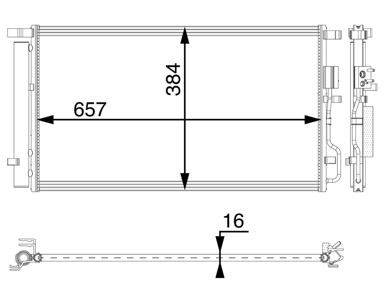 MAHLE PC Aircon condenser AC63000P