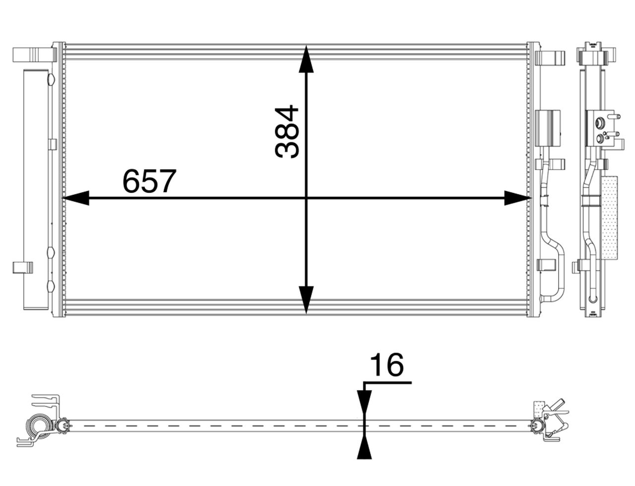 MAHLE PC Aircon condenser AC63000P