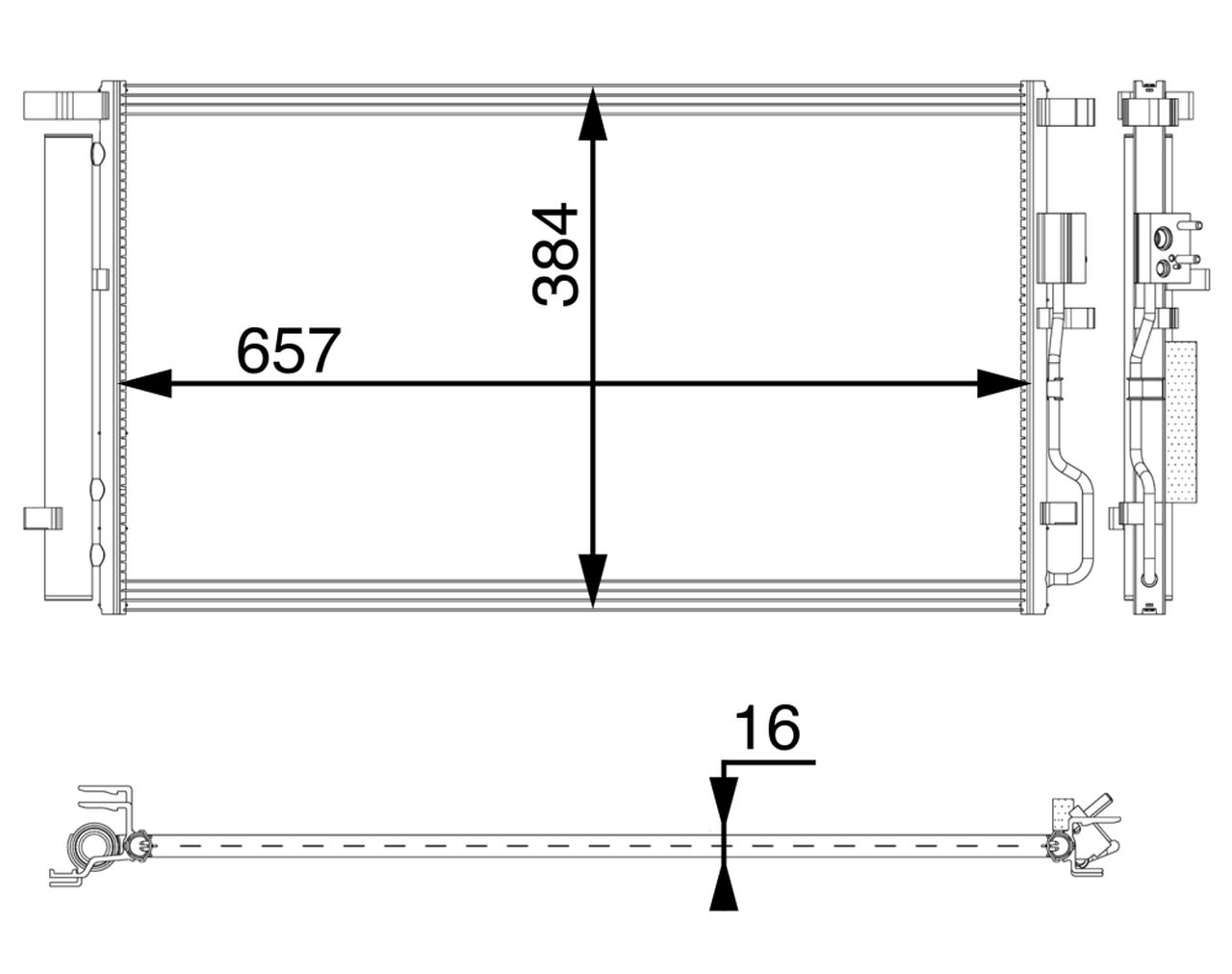 MAHLE PC Aircon condenser AC64000P