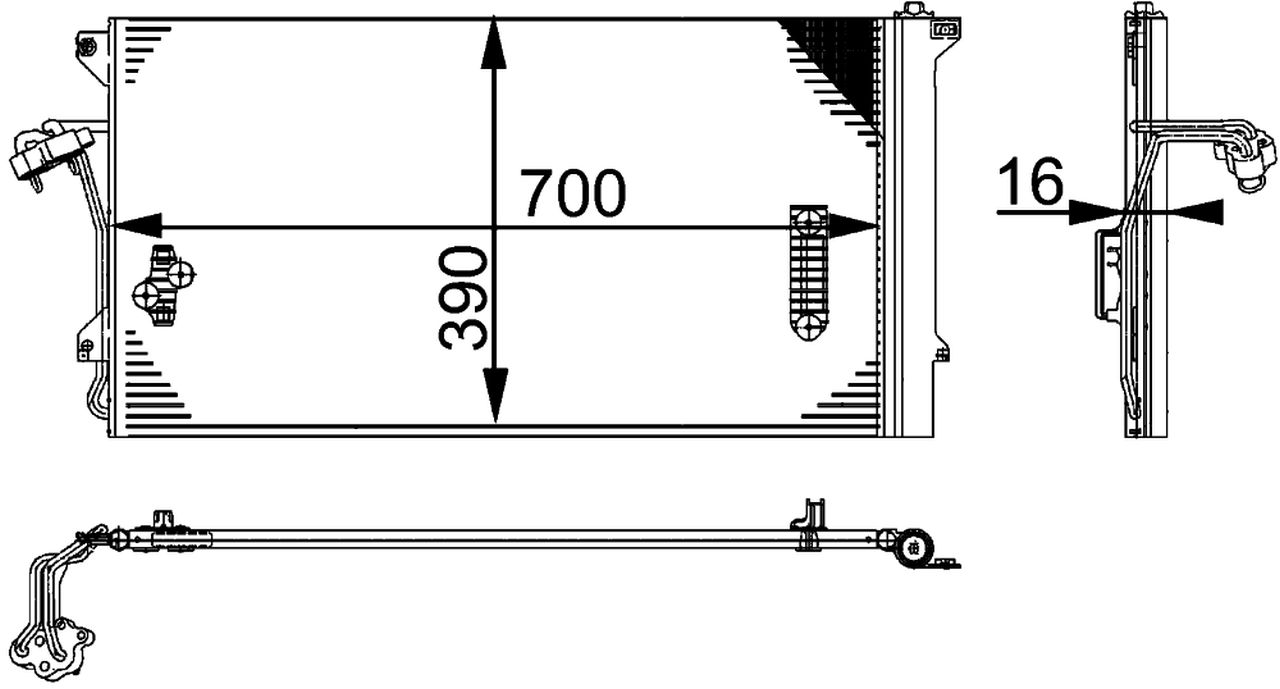 MAHLE PC Aircon condenser AC659000P