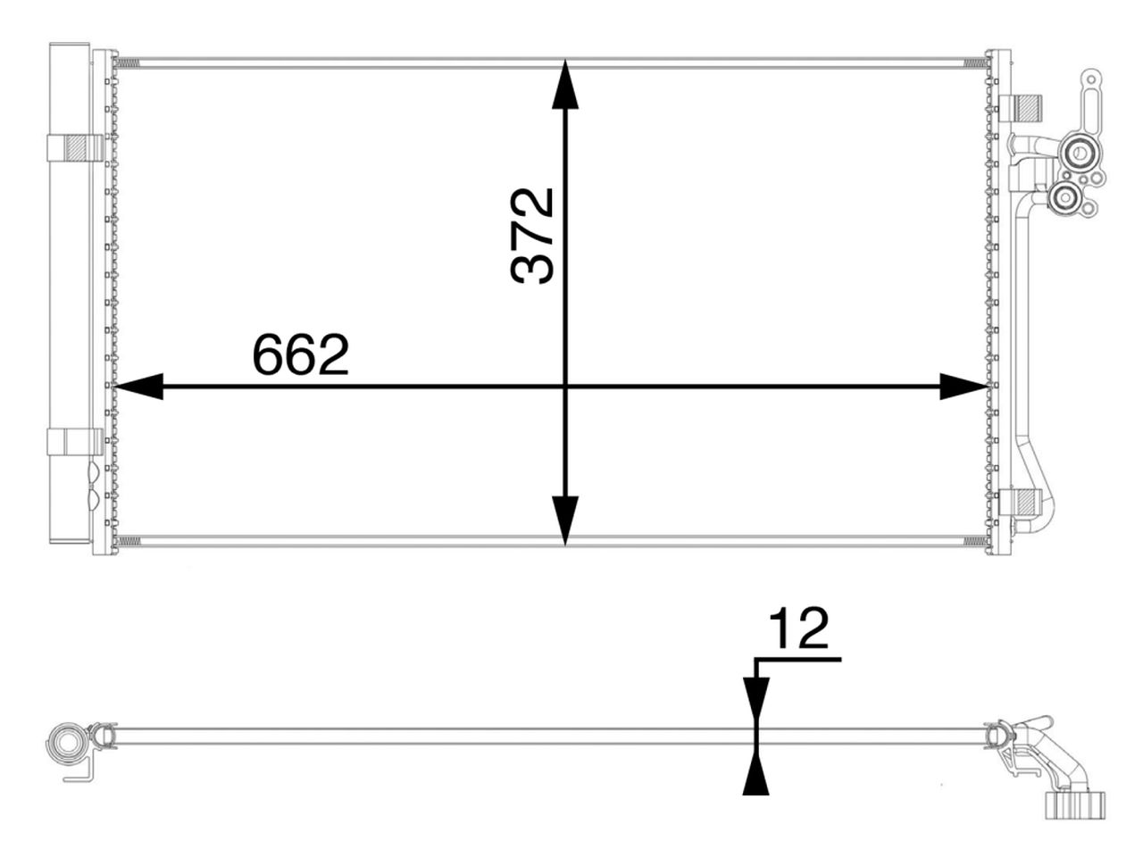 MAHLE PC Aircon condenser AC65000P