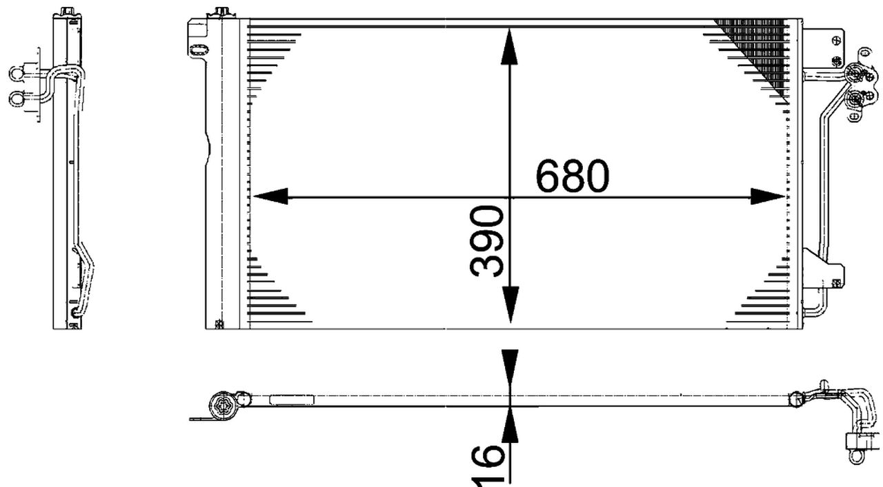 MAHLE LCV Aircon condenser AC672000P