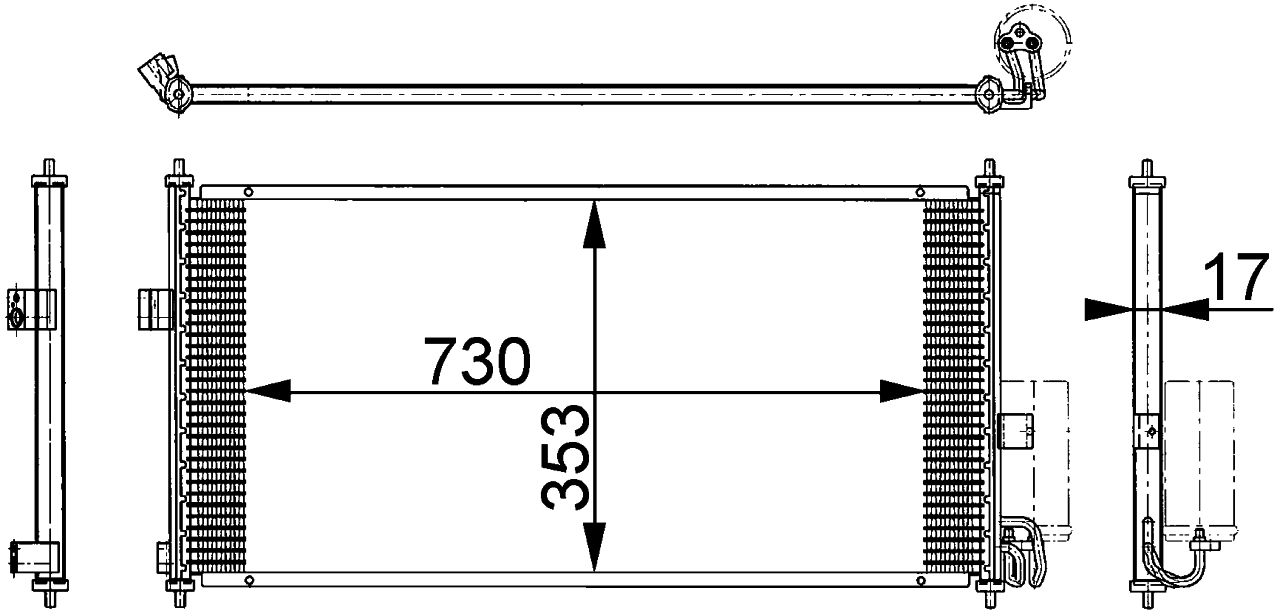 MAHLE PC Aircon condenser AC674000S