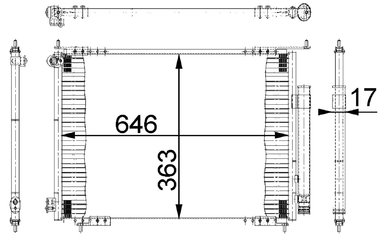 MAHLE PC Aircon condenser AC678000S