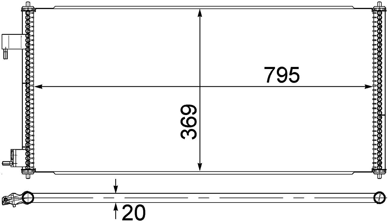 MAHLE LCV Aircon condenser AC689000S