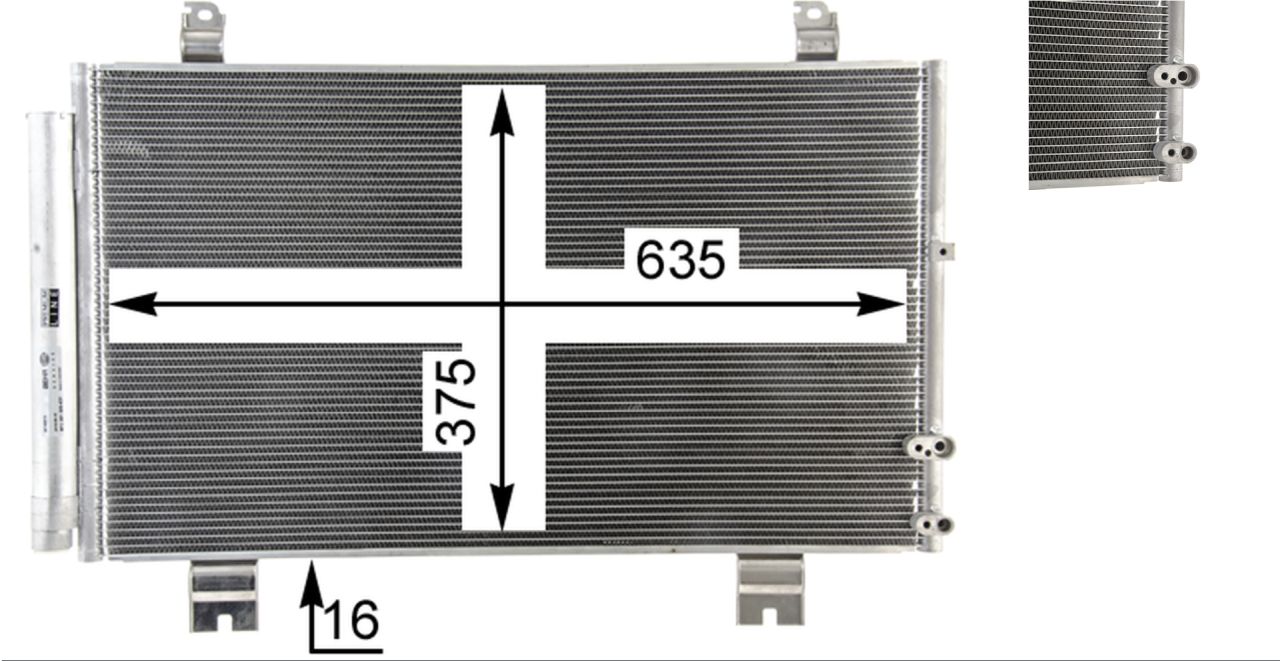 MAHLE PC Aircon condenser AC69000P