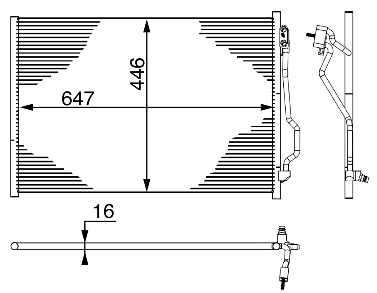 MAHLE PC Aircon condenser AC6000S