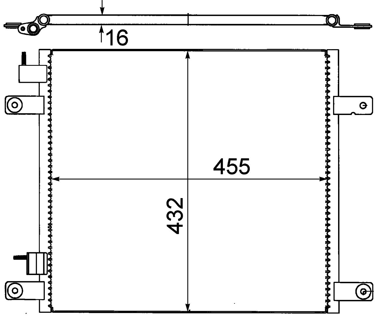 MAHLE Truck/Bus Aircon condenser AC705000S