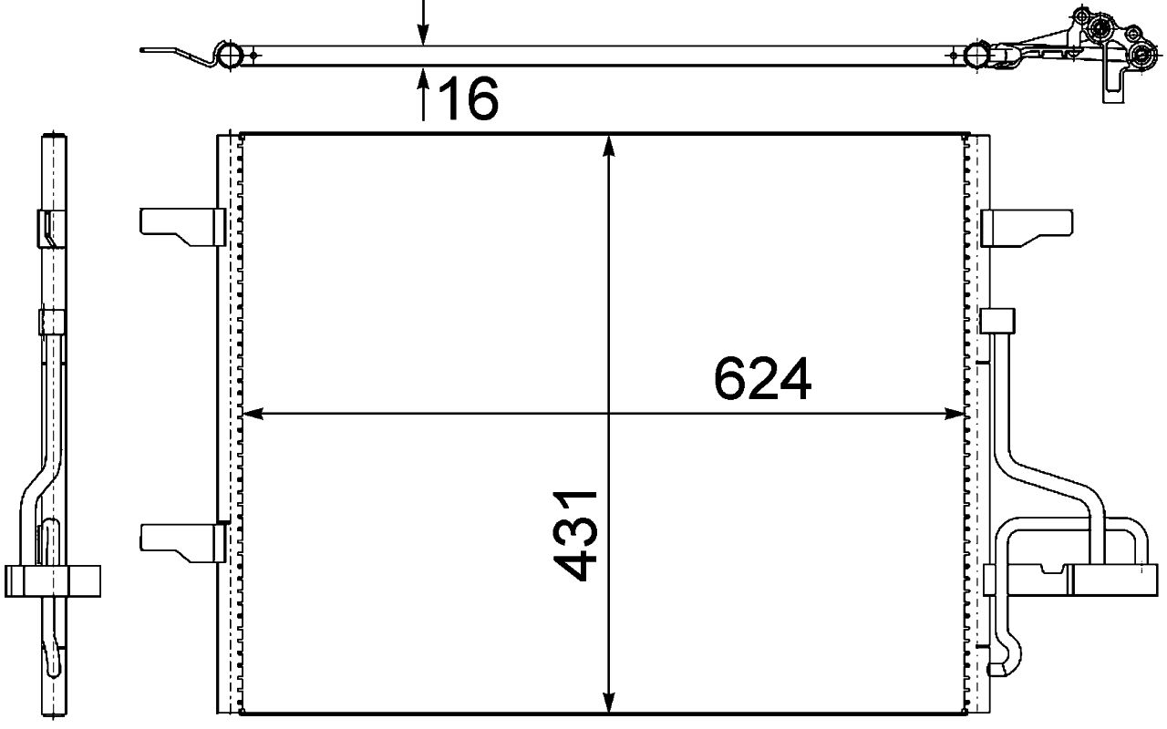 MAHLE PC Aircon condenser AC732000S