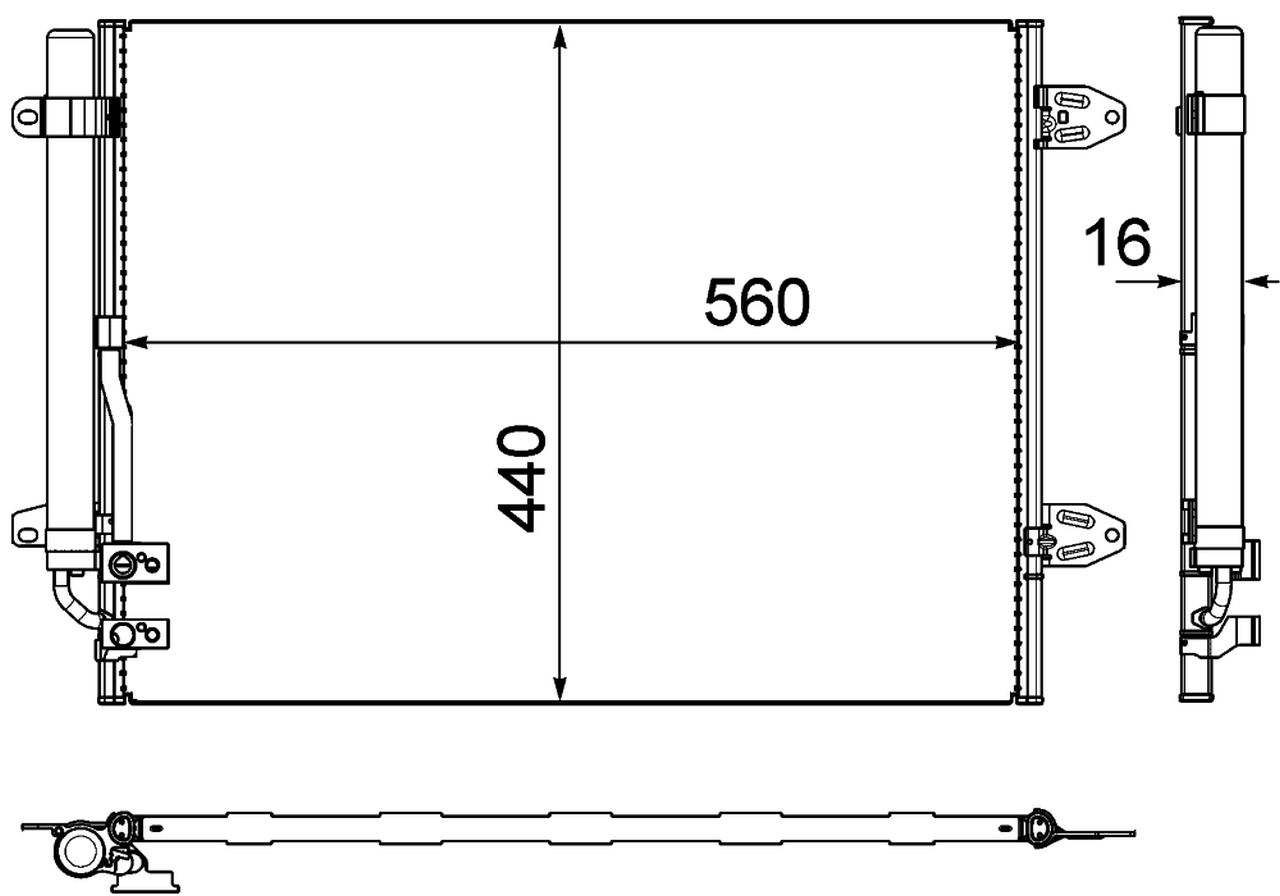 MAHLE PC Aircon condenser AC733000P