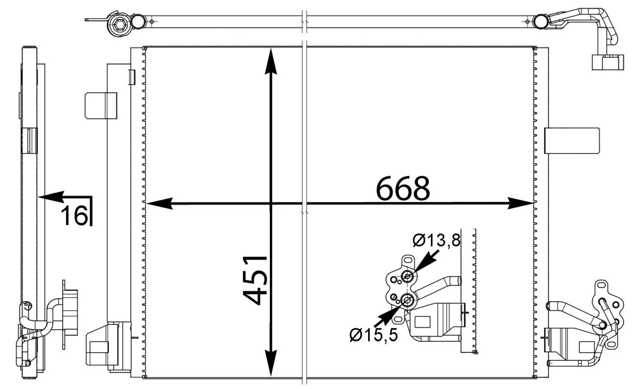 MAHLE PC Aircon condenser AC774000S