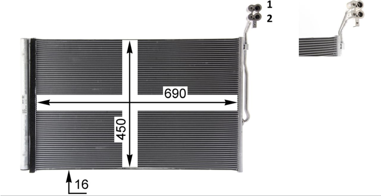 MAHLE PC Aircon condenser AC777000P