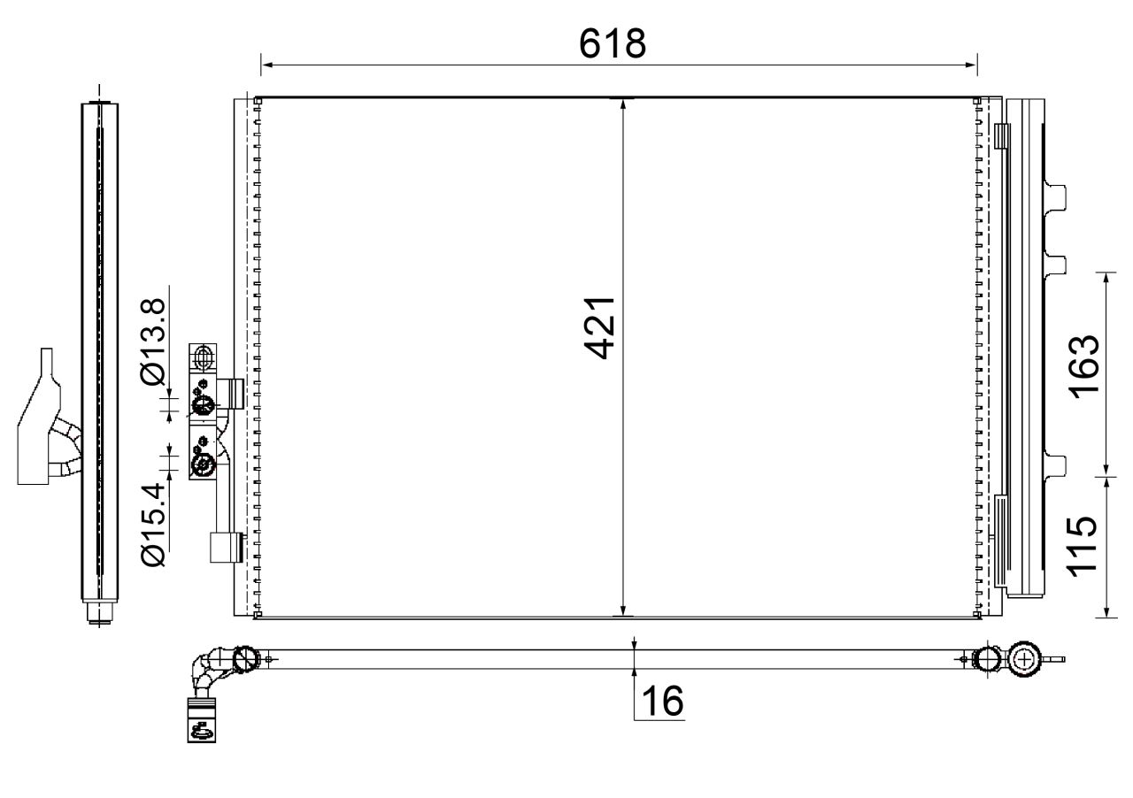 MAHLE PC Aircon condenser AC779000S