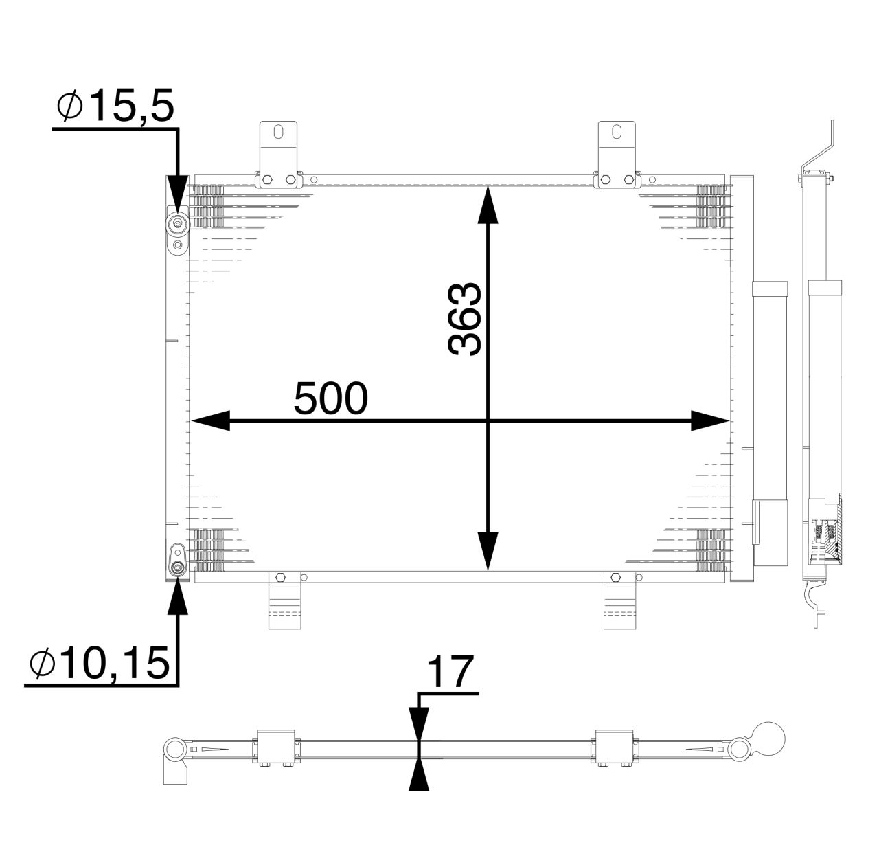 MAHLE PC Aircon condenser AC77000S