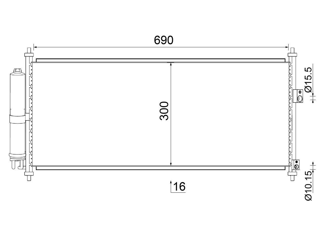 MAHLE PC Aircon condenser AC788000S