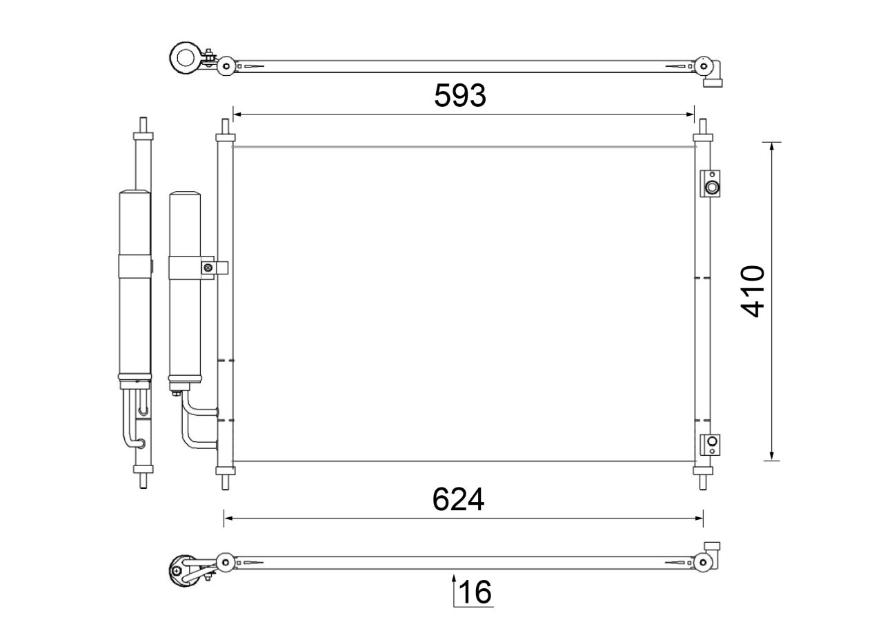 MAHLE PC Aircon condenser AC829000S