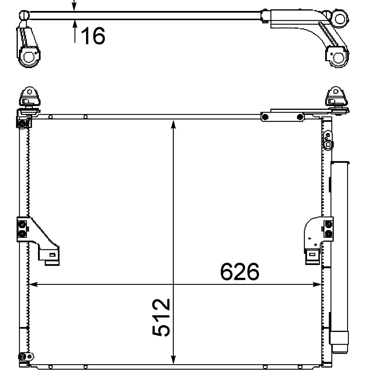 MAHLE PC Aircon condenser AC862000S