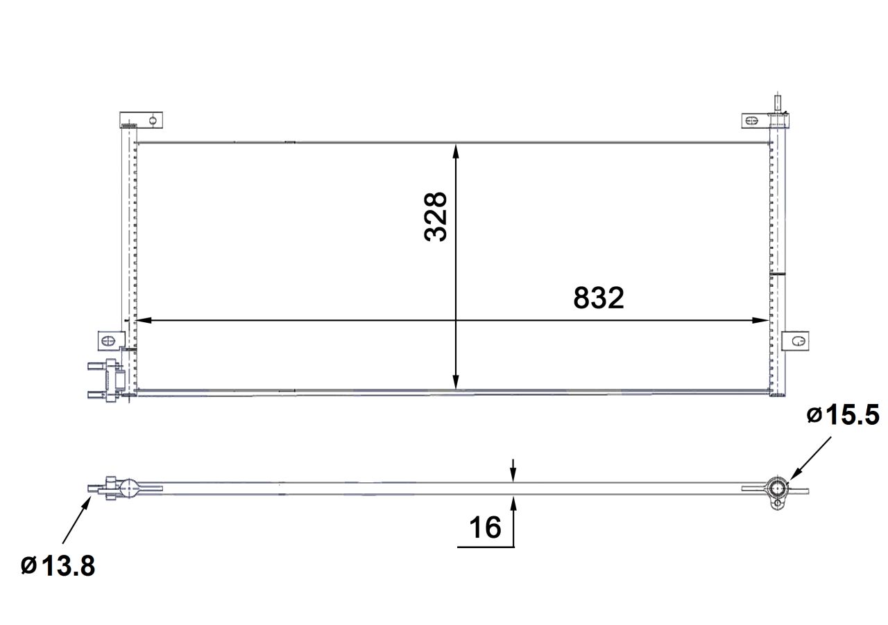 MAHLE Aircon Condenser AC884000S