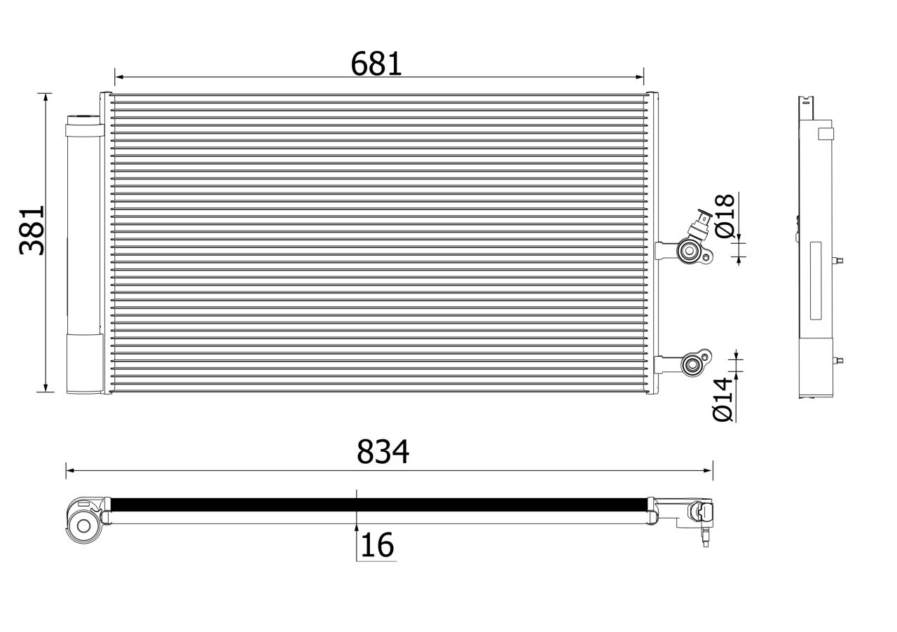MAHLE PC Aircon condenser AC890000P