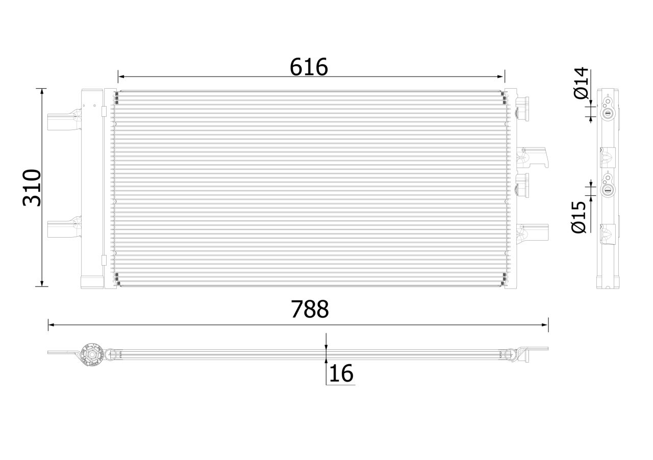 MAHLE PC Aircon condenser AC891000P
