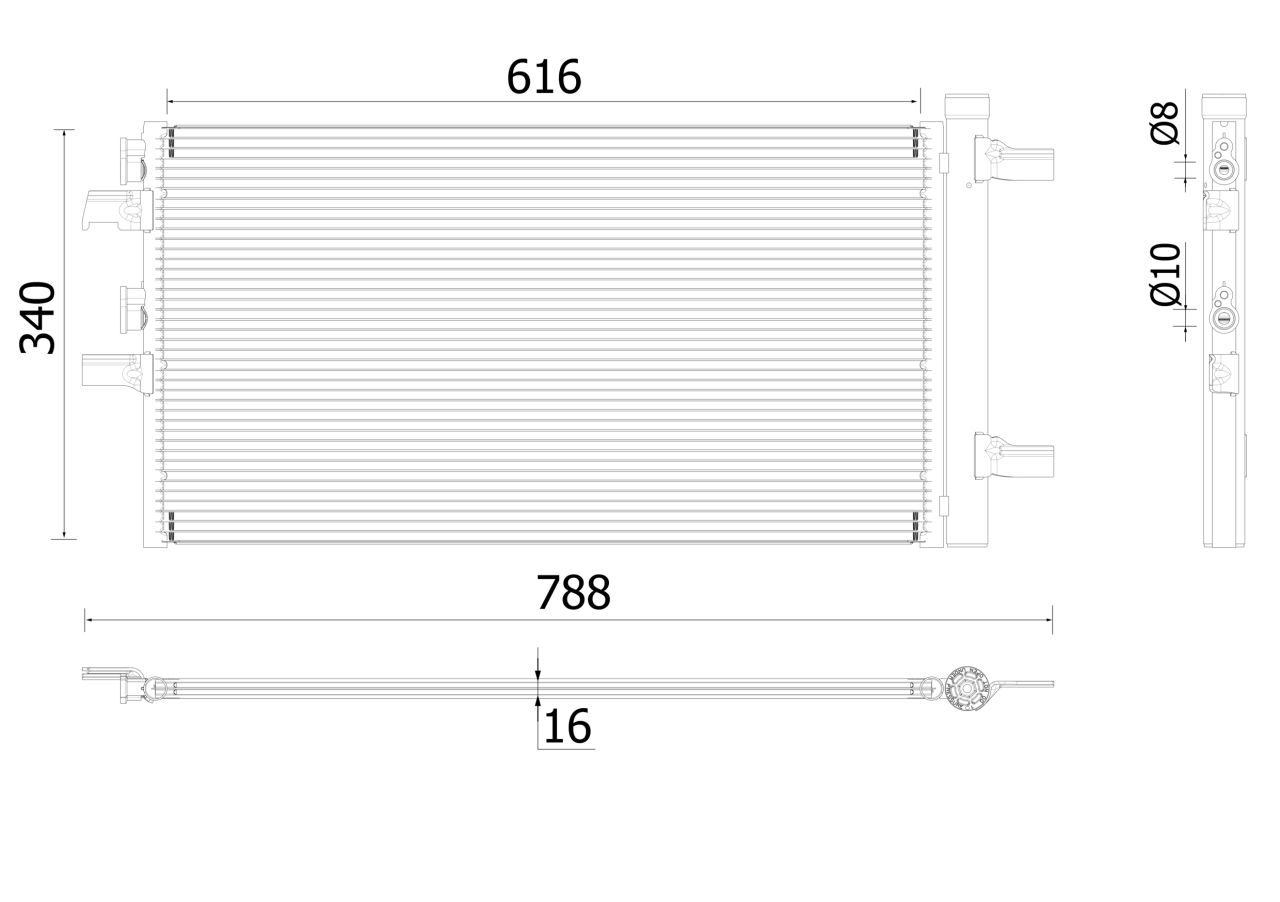 MAHLE PC Aircon condenser AC895000P