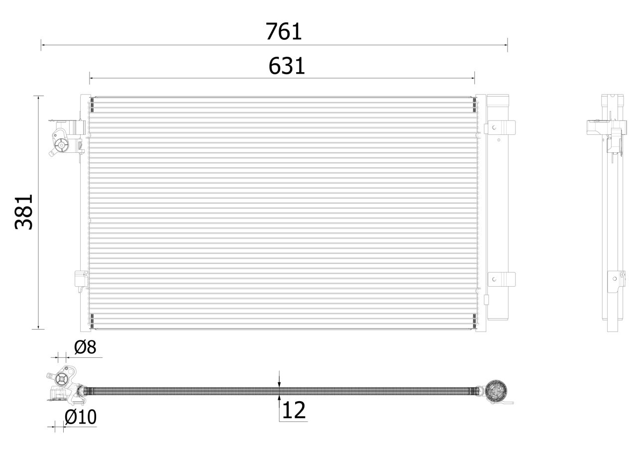 MAHLE PC Aircon condenser AC896000P