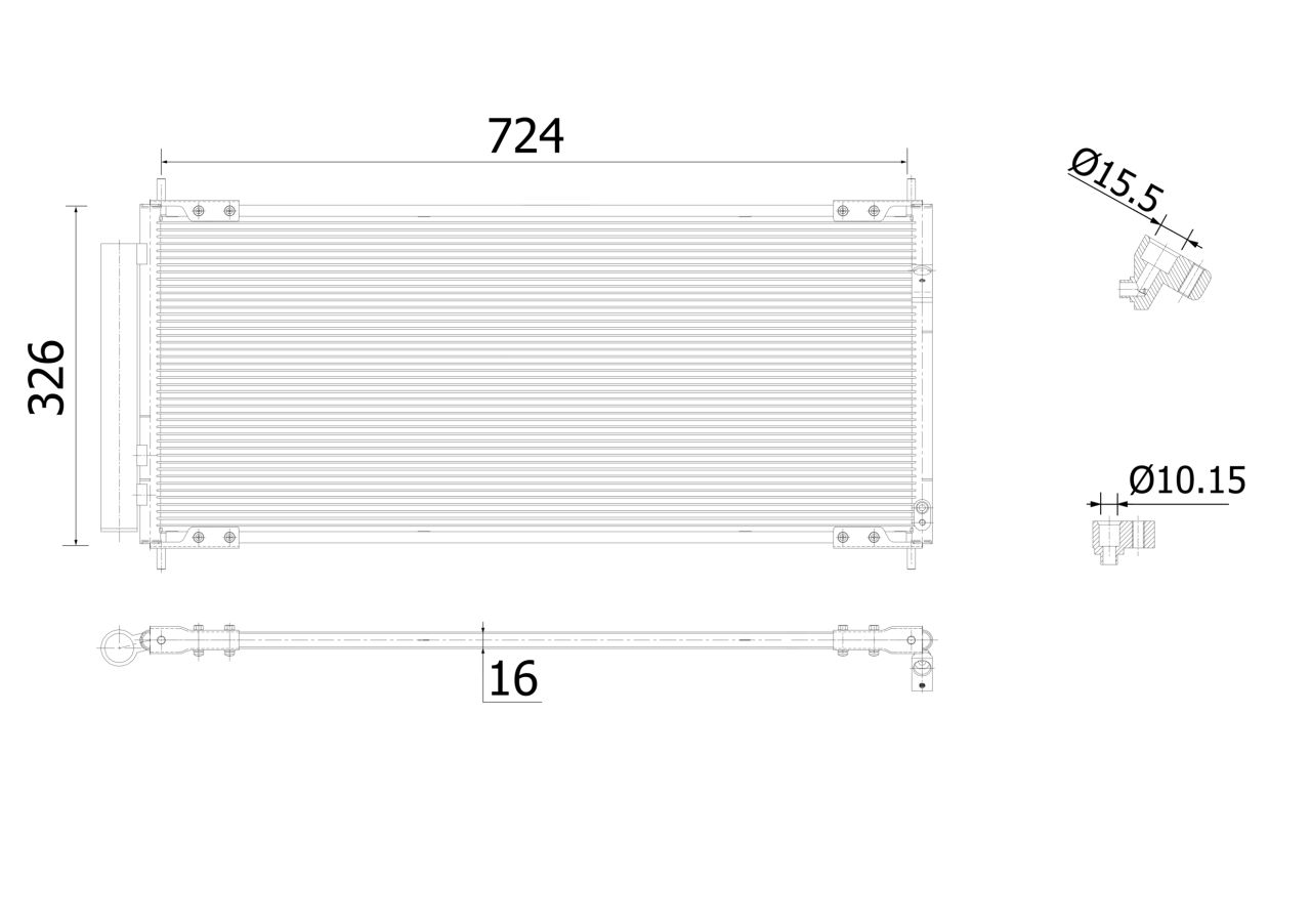 MAHLE PC Aircon condenser AC904000S